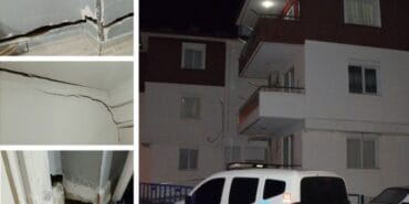 Çatlaklar nedeniyle tahliye edilen binada mührü kırıp geri yerleştiler