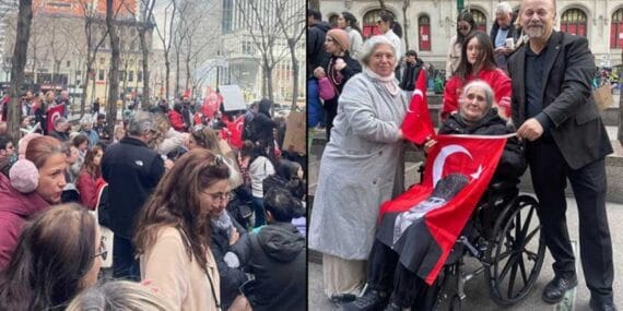 İmamoğlu'nun gözaltısına New York’ta büyük protesto