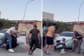 Kaza sonrası kavga çıktı, ortalık savaş alanına döndü!
