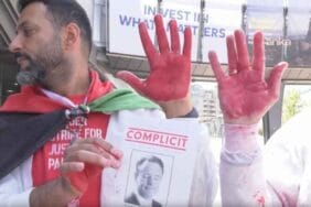 Avrupa Parlamentosu önünde Filistin protestosu