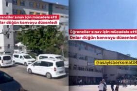 Duyarsızlığın böylesi! Öğrenciler sınavda ter dökerken onlar düğün konvoyu yaptı