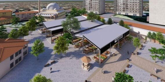 Gülistan kapalı pazaryeri çalışmaları hızla devam ediyor