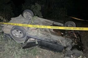 Şarampole devrilen araçta feci şekilde can verdi