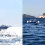 Heybeliada açıklarında motoryat tekneye çarptı!