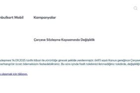 Çerçeve Sözleşme Kapsamında Değişiklik (İstanbulkart Çerçeve Sözleşmesi nedir?)