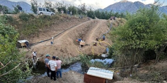 Boğazova’da sulama krizi son çare arıtma suyu oldu