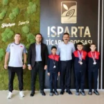 Başarılı sporculardan Borsa Başkanı Şahin’e ziyaret