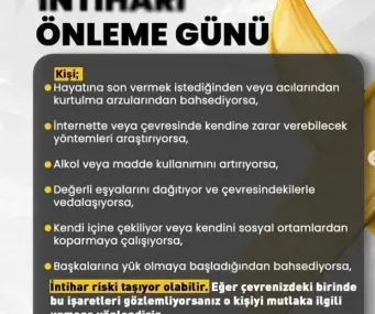 İntihar Riskini Gösteren Belirtiler: Bakanlık'tan Önemli Uyarı