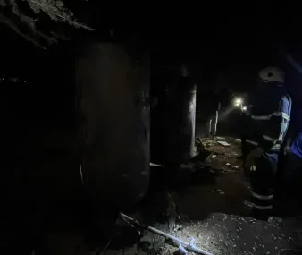 Isparta TOKİ İnşaatında Gece Yangını