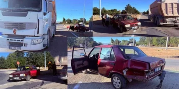 Yalvaç Çevre Yolu Salur Kavşağında Trafik Kazası