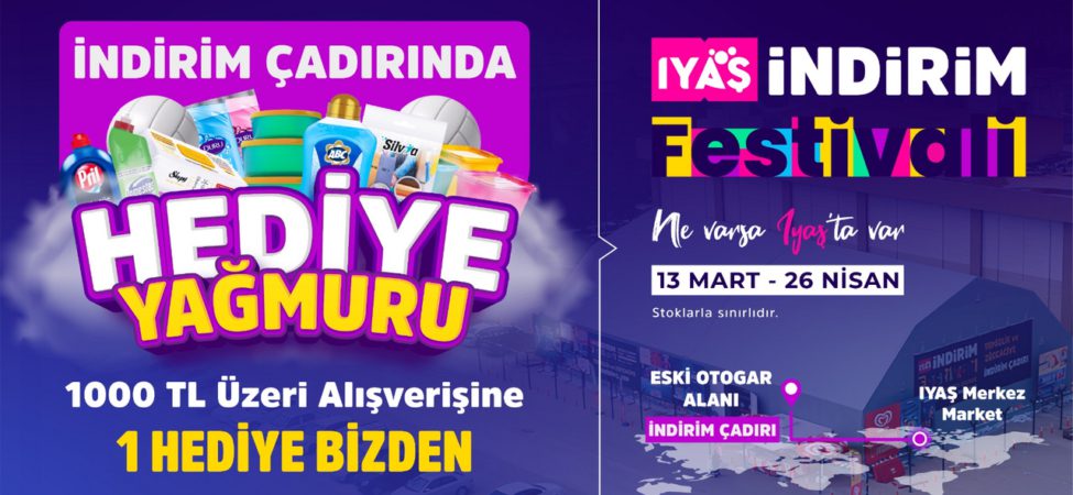 IYAŞ indirim çadırında hediye yağmuru